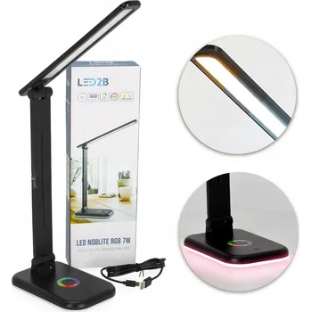 Lampička LED Stolní Lampa 7W 3CCT RGB Dotyková Noční Školní Černá