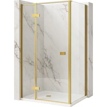 REA/S - Sprchový kout Atlas 80x100 Brush Gold vlevo KPL-K4572