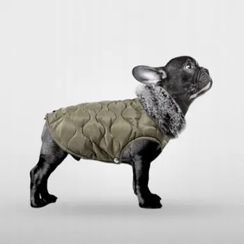 Obleček pro psa M&P THEODORE KHAKI ZIMNÍ BUNDA PRO PSA T50A