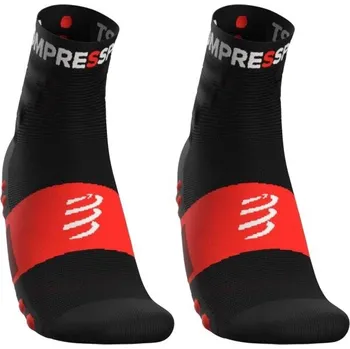 Pánské ponožky Sportovní ponožky Compressport TRAINING SOCKS 2-PACK T4 Černá, Červená, Bílá