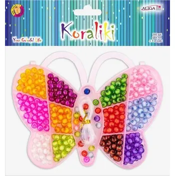 Dětské navlékací korálky Sada korálků 8mm 300 ks v krabičce