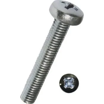 Šroub Šroub s čočkovitou hlavou 4,8 a křížovou drážkou DIN 7985 M5x60 mm galvanicky pozinkovaný, 1 ks