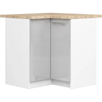Kuchyňská skříňka Akord Ozara S90 90 (bílá + metalický lesk)