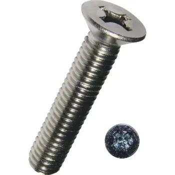 Šroub Šroub se zápustnou hlavou a křížovou drážkou DIN 965 M3x20 mm nerez A2, 1 ks