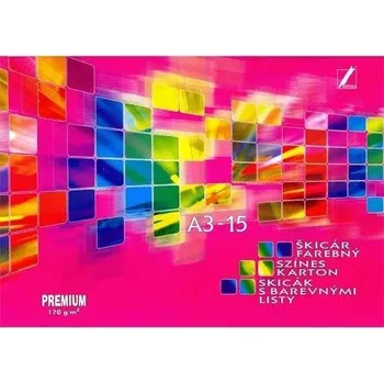 Skicák A3/15l 170g kolor mix Premium Kre