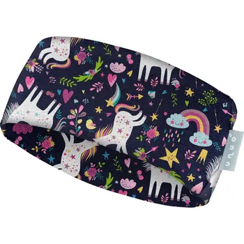 Čelenka Dětská čelenka fleecová Elise, Jednorožci Velikost: L (53-56 cm)
