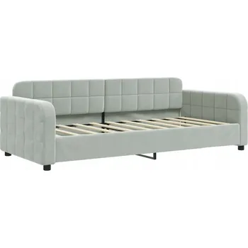 Pohovka Světle šedá rozkládací pohovka 213 x 100 x 71 cm 2v1