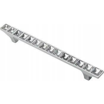 Nábytkové kování Nábytková úchytka křišťálová UKRPCR 128mm chrom lesklý