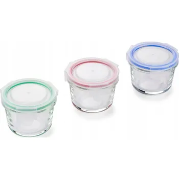 Dóza na potraviny Sada skleněných dóz PESTO 3 x 120 ml s těsným uzávěrem