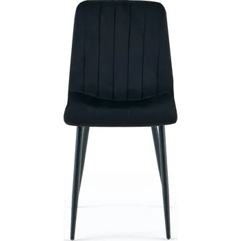 Jídelní židle Moderní jídelní židle z měkkého veluru Seraphis Černá