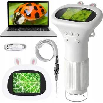 Mikroskop DIGITÁLNÍ MIKROSKOP s displejem 1000x pro děti PŘENOSNÝ, foto a video