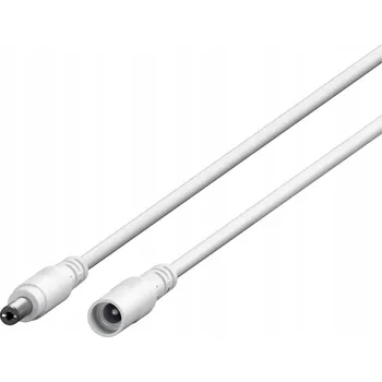 Napájecí kabel Prodlužovací kabel DC 5,5x2,1mm 1,5m bílý 5A 24V napájení Goobay HQ