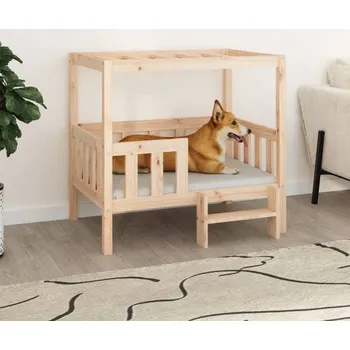 vidaXL Pelíšek pro psy 95,5x73,5x90 cm masivní borovice