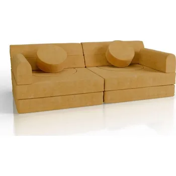 Pohovka Designová modulární pohovka pro děti 150 cm, hořčicová