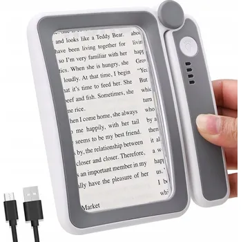 Lupa 4X LUPA ZVĚTŠOVACÍ SKLO AKUMULÁTOROVÁ 10 LED pro seniory a slabozraké