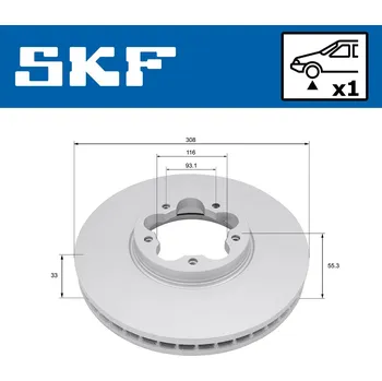 Brzdový kotouč Brzdový kotouč SKF VKBD 81283 V1