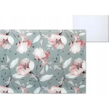 Kuchyňské prkénko SKLENĚNÁ DESKA NA KRÁJENÍ PODLOŽKA DO KUCHYNĚ KVĚTINY DEKORATIVNÍ