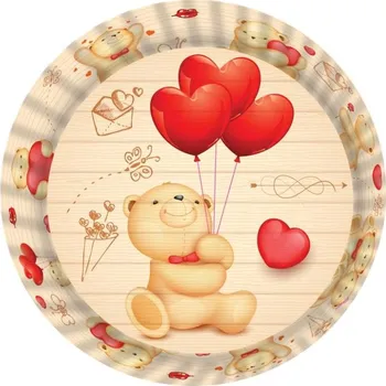 Formička Alvarak košíčky na muffiny Medvídek se srdíčky (50 ks)