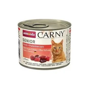 Krmivo pro kočku ANIMONDA konzerva CARNY Senior - hovězí, krůtí srdce 200 g - exp. 08/25 - 9 ks skladem