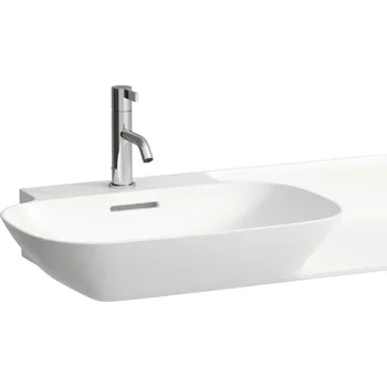 LAUFEN INO - umyvadlo do nábytku s poličkou vpravo (H813302) Barva: Černá mat, Provedení: bez přepadu, bez otvoru pro baterii