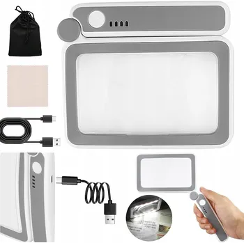 LUPA SKLO PRO ČTENÍ 4X ZVĚTŠENÍ PODSVÍCENÁ JASNÁ