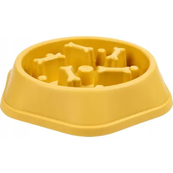 Miska pro psa Jedna plastová miska PAGMIL žlutá 0,6 l