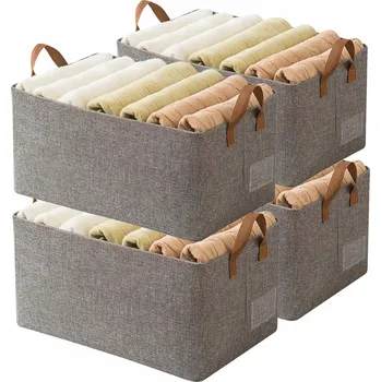 Úložný box AARAINBOW Látkové koše do skříně skládací boxy 4 kusy 40x27x21 cm