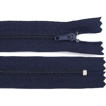 Zip Spirálový zip No 3 délka 50 cm pinlock, malé, 330 modrá tmavá