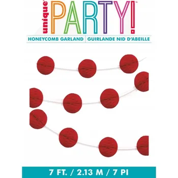 Kuličková girlanda červená 213cm