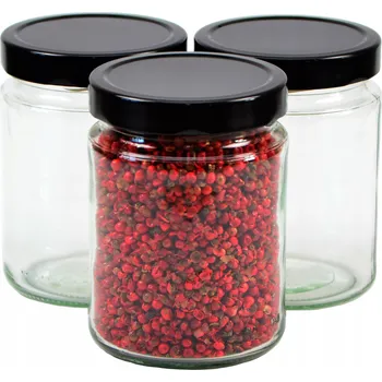 Sklenice SKLENĚNÁ ZAVAŘOVACÍ SKLENICE 500 ml 12 ks Sklenice na zavařeniny do medu s vysokým šroubovací víčko