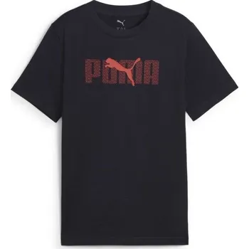 Chlapecké oblečení Chlapecké triko Puma ESSENTIALS LOGO LAB TEE B 164 Tmavě modrá, Červená