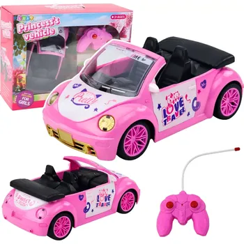 Panenka Růžový RC kabriolet pro panenky Princess Vehicle