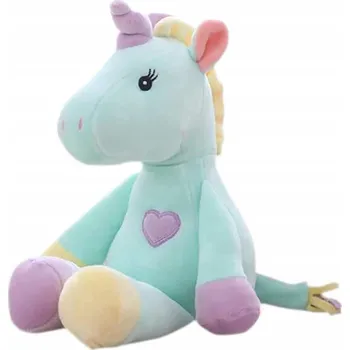 plyšák GEORGIE PORGY Plyšový Jednorožec Měkký pro Děti Zelený