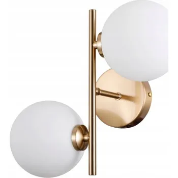 Nástěnné svítidlo Dvojité nástěnné svítidlo s mléčnými skleněnými koulemi do ložnice nebo obývacího pokoje MIRELLIO Italux