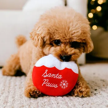 Hračka pro psa Psí hračka pro míč - interaktivní Plyšová hračka na Vánoce