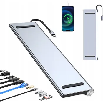 DOKOVACÍ STANICE USB-C 12v1 TROJITÝ DISPLEJ HDMI 4K VGA PD 100W