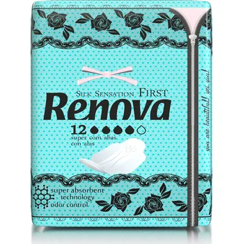 Menstruační vložka Hygienické vložky Renova s křidélky 12 ks