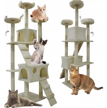 Škrabadlo pro pro kočky 170 cm, pelíšek, pelíšek , sisal plošina, hračky