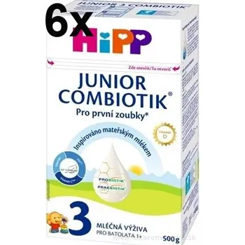 Kojenecká výživa HiPP 3 JUNIOR COMBIOTIK (inov.2021) od 1 roku 6x500 g