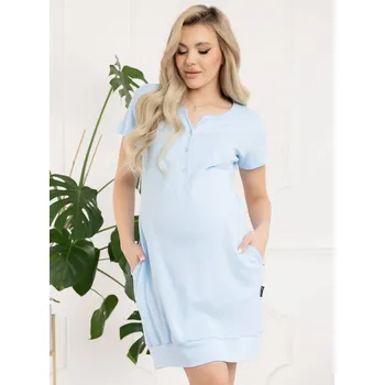 Těhotenská móda Mateřská noční košile Sunny Baby Blue