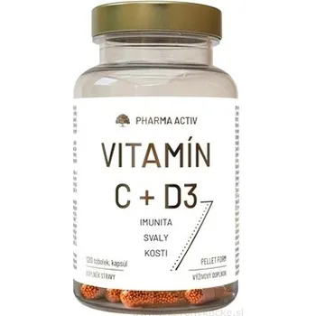 Pharma Activ Czech s.r.o. Pharma Activ Vitamin C+D3 | 120 kapslí pro imunitu a vitalitu