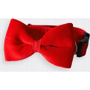 Obojek pro psa OBOJEK S MOUCHOU PRO PSA ČERVENÝ GRRR DESIGN S 1,5 cm