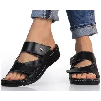 Dámské pantofle Batz Trudi Black č.39 kožené, otevřené, pohodlné zdravotní pantofle pro Hallux valgus