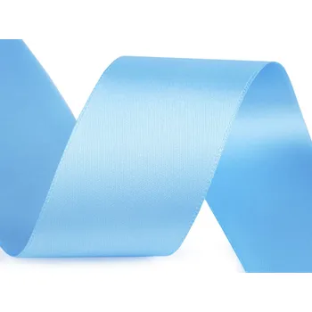 Stuha Atlasová stuha oboulící svazky po 5 m šíře 40 mm, střední, 443 modrá nebeská
