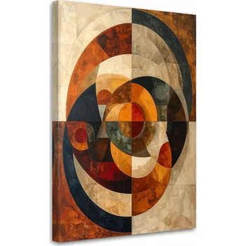 Obraz Obraz do obýváku, ložnice, kanceláře, Abstraktní Geometrické Kruhy 60x90