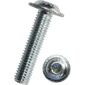 Šroub Šroub s půlkulatou hlavou a vnitřním šestihranem ISO 7380-2 M3x16 mm galvanicky pozinkovaný kalený, 1 ks