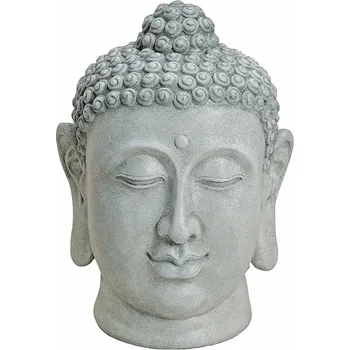 Hlava Buddhy japonská soška šedá 48 cm výška cca 48 cm