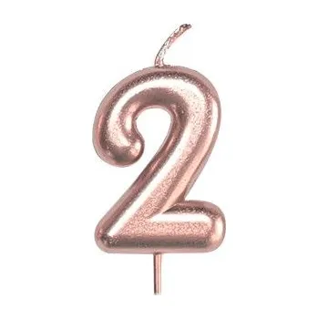 Dortová svíčka ALBI Svíčka dortová rose gold 5 cm číslo 2