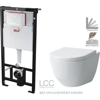 WC sada Předstěnový instalační systém bez tlačítka + WC LAUFEN PRO LCC RIMLESS + SEDÁTKO AM101/1120 X LP2