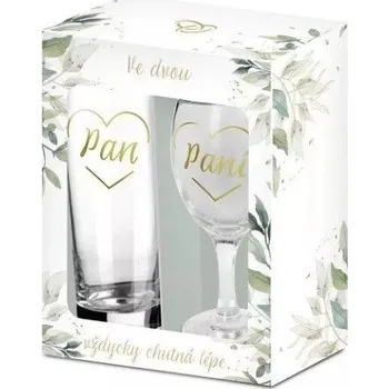 Sklenice ALBI Svatební sada sklenice a půllitru